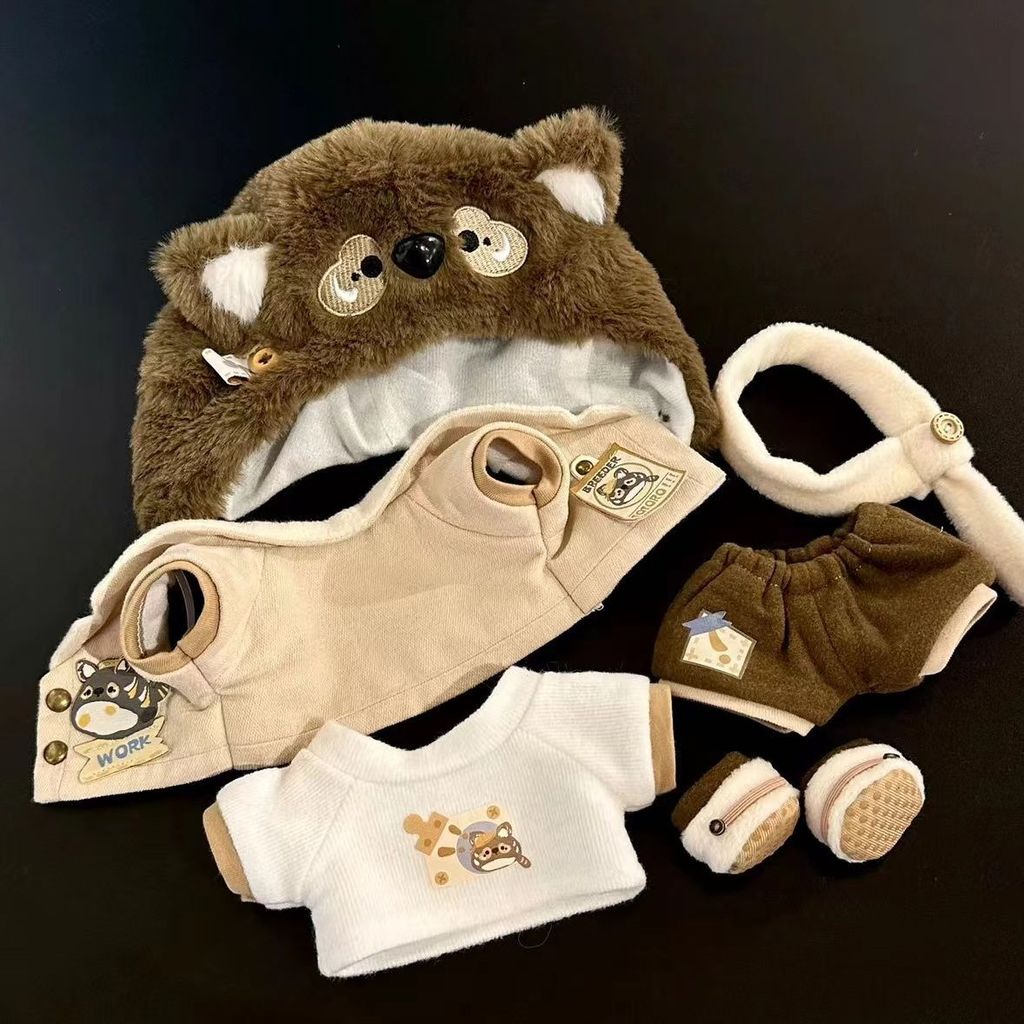 Quần áo búp bê Cotton 20cm Preppy Cool Suit Quần áo trẻ em Không có thuộc tính Búp bê thay thế hàng ngày 6.10