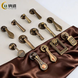 Mới Phong Cách Trung Hoa Đồng Nguyên Chất Hình Giọt Hạt Mơ Lá Tay Cầm Cổ Hộ Gia Đình Phần Cứng Ngăn Kéo Tủ Cửa Mặt Dây Chuyền Lỗ Đơn Tay Cầm Nhỏ CJPE