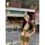 Áo len Cardigan ngắn tay có dây buộc thiết kế phong cách Hàn Quốc dành cho nữ mùa hè Phong cách mới Slim-Fit Sli