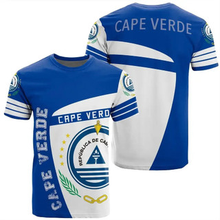 Thời Trang Mới Cape Verde Cờ Đồ Họa 3D In Áo Thun Cape Verde Quốc Huy Nam Thể Thao Áo Quốc Khánh Cá Tính Tee
