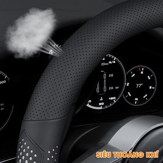 Bọc Vô Lăng Xe LIMO GREEN Da Nappa Cao Cấp SH Autocare Mềm Mại Thoáng Khí,Limo Green,VF3,VF5,VF8,VF9