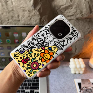 Ốp điện thoại cứng mờ siêu nhỏ "Graffiti" cho IQOO 15 Ultra 15R / 13 / 12 NEO 11 / Neo 10 Z10 Z11 Turbo Z9 / Z9X Z8X Z7i NEO 9 Bọc nửa Vỏ IQOO chống sốc