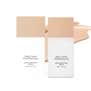 Kem chống nắng dạng lỏng nhuộm màu hàng ngày SPF40 50ml - Đế chống nắng & che phủ ánh sáng 2 trong 1 - Phấn phủ buổi tối tông màu tự nhiên nhẹ
