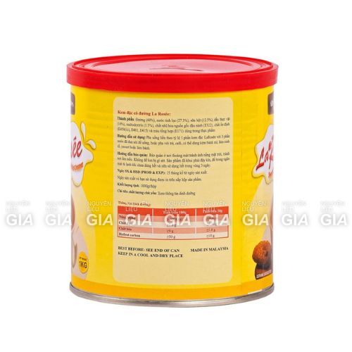 [CHỈ GIAO HỎA TỐC] [THÙNG 24 LON] Sữa đặc La'Rosee lon 1kg - pha cà phê, trà sữa, sinh tố