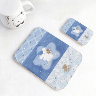 Gương gấp họa tiết sao xanh phong cách huyền ảo nhẹ gọn tiện dụng văn phòng nhà cửa
