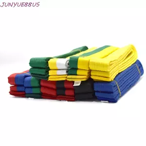 Thắt lưng Taekwondo JUNYUE88US, Đen / Đỏ / Xanh / Vàng 2.2 / 2.8M sudo Jiu jitsu Băng tiêu chuẩn, Dây thắt lưng bảo vệ Cotton Đồng phục đầy màu sắc Thắt lưng xếp hạng Taekwondo