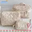 Túi đựng trang điểm hoa EBINLANDS, Vải nhung dung tích lớn Dụng cụ sắp xếp mỹ phẩm thẩm mỹ, Túi đựng đồ vệ sinh có dây kéo thời trang Bàn chải trang điểm
