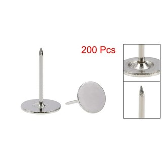 20 / 40 / 60 / 80 / 100 / 150 / 200 Chiếc Bọc Móng Tay Bao Da 16x20 / 16x25 / 19x23mm Đầu Phẳng Đồ Nội Thất Móng Tay Màu Bạc