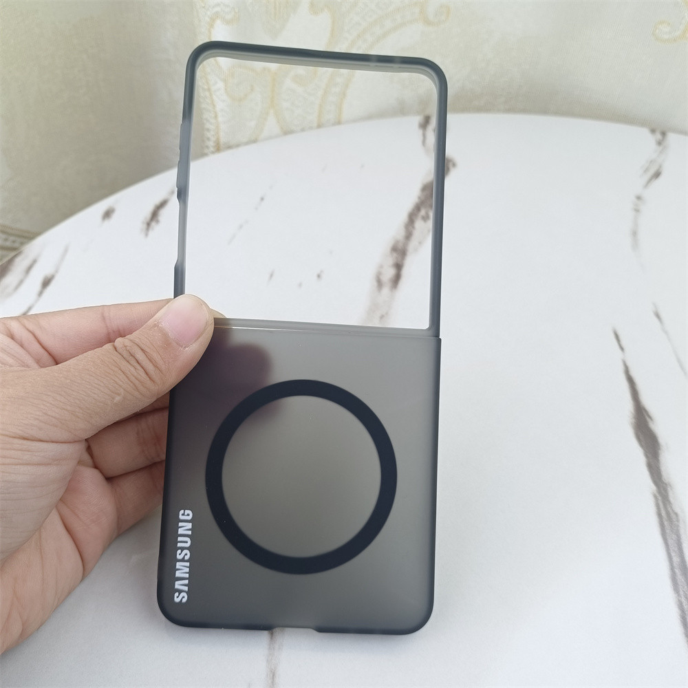 Trong Suốt Cho Ice Mist Ốp lưng Samsung Galaxy ZFlip 7 Z Flip 7 6 5 4 Cứng Mờ Từ Tính Chống Sốc Ốp Lưng