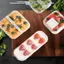 E-WOITD 10 Cái Hình Chữ Nhật Hộp Bánh Nhựa Có Nắp Bánh Mì Hộp Đựng Bánh Paaging Di Động Mousse Hộp Quà Giáng Sinh Tiệc Cưới E-WOITD