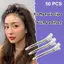 PNPIA- 50 Chiếc Đơn Giản Đa Năng Hợp Kim Kẹp Tóc Mũ Phụ Kiện Tóc Rễ Lông Tơ Kẹp Tóc Liền Mạch Nổ Kẹp