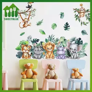SWEET Rừng Động Vật Bức Tranh Tường Stiers Cho Trẻ Em Phòng Mầm Non Trang Trí Vui Nhộn Bé Trai Và Bé Gái Adore n