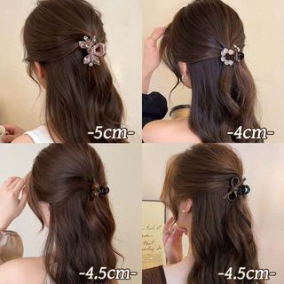 Màu Pháp Pha Lê Nhỏ Lấy Kẹp Nữ Tinh Tế Kim Cương Giả Tóc Nổ Bên Kẹp Đầu Nửa Tóc Cá Mập Kẹp
