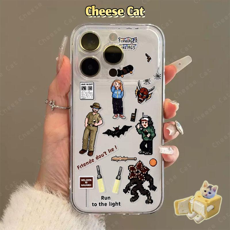 cho Stranger Things Ốp bảo vệ ống kính TPU cho iPhone Xs Max 11 12 Pro 13 14 15 16 Plus 17 Pro Max XR