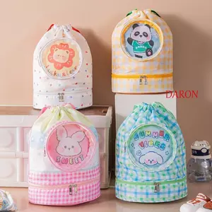 Túi đi biển trẻ em DARON, ngăn giày Beam Mouth Túi bơi trẻ em, Ba lô trẻ em chống thấm nước Dây rút Túi đựng đồ bơi nhẹ chống thấm nước Bể bơi