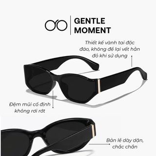 Kính râm gọng vuông GENTLE MOMENT kính mát chống tia UV thời trang nam nữ  thiết kế gọng cao cấp  GMT163