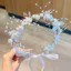 Độc Đáo Đẹp Ngọc Trai Vòng Hoa Streamer Đầu Bé Gái Trẻ Em Công Chúa Phụ Kiện Tóc Hoa Cô Gái Đầu Hoa Vương Miện Hoa Mũ AS3R