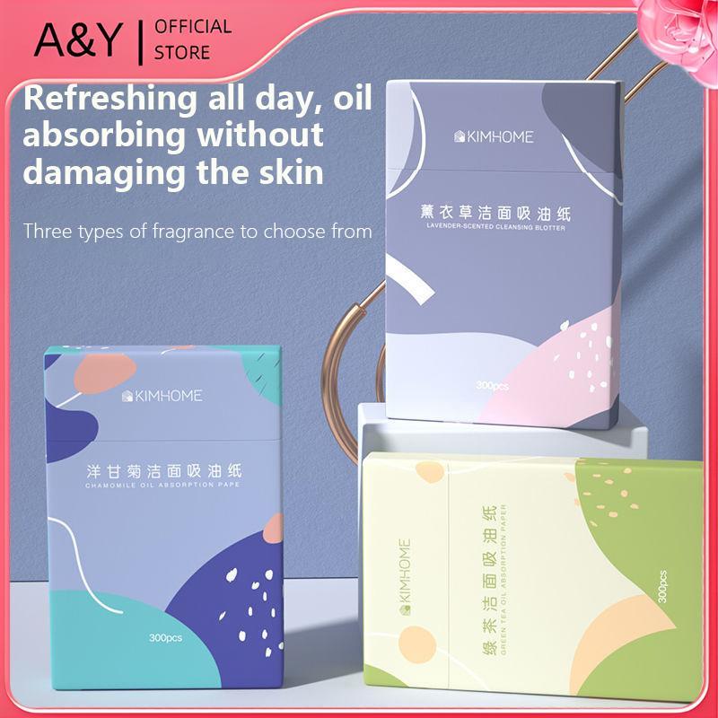 A & Y 300 Cái / hộp Kiểm Soát Dầu Mặt Giấy Thấm Hút Kiểm Soát Dầu Mặt Khăn Lau Lau Tấm Thấm Dầu Giấy Chăm Sóc Da Mặt.
