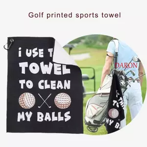 Khăn golf in màu DARON siêu thấm, phụ kiện tập luyện tiện lợi kèm móc carabiner cho golfer nam