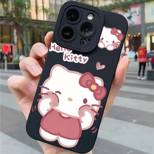 Ốp lưng iPhone Ốp máy ảnh silicon họa tiết Hello Kitty - iP 7/8/X/XS/XR/11/12/13/14/15/16/17/Plus/Air/Pro/Max