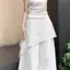 1 / 2 Chiếc Pháp Không Đều Ren Lưng Váy Maxi Dài Sheer Hem Ruffle Edge Bohemian Phong Cách Vintage Nữ Mùa Hè Váy Hoa