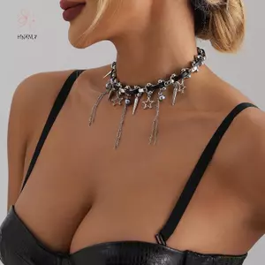 HNKMP Mới Ngôi Sao Năm Cánh sel Mặt Dây Chuyền Nelace Dành Cho Nữ Y2K Dây Xích Choker Nelace Phụ Kiện Trang Sức Dự Tiệc Thời Trang Quà Tặng.