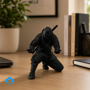 🌤️COD🌤️Tượng Ninja 3D cầm bút – Giá đỡ bút trang trí bàn học/bàn làm việc