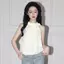 Áo Vest dây nơ ngọt ngào mùa hè kiểu Pháp Gạc xích liên kết Pure Desire không tay sang trọng quây hàng đầu