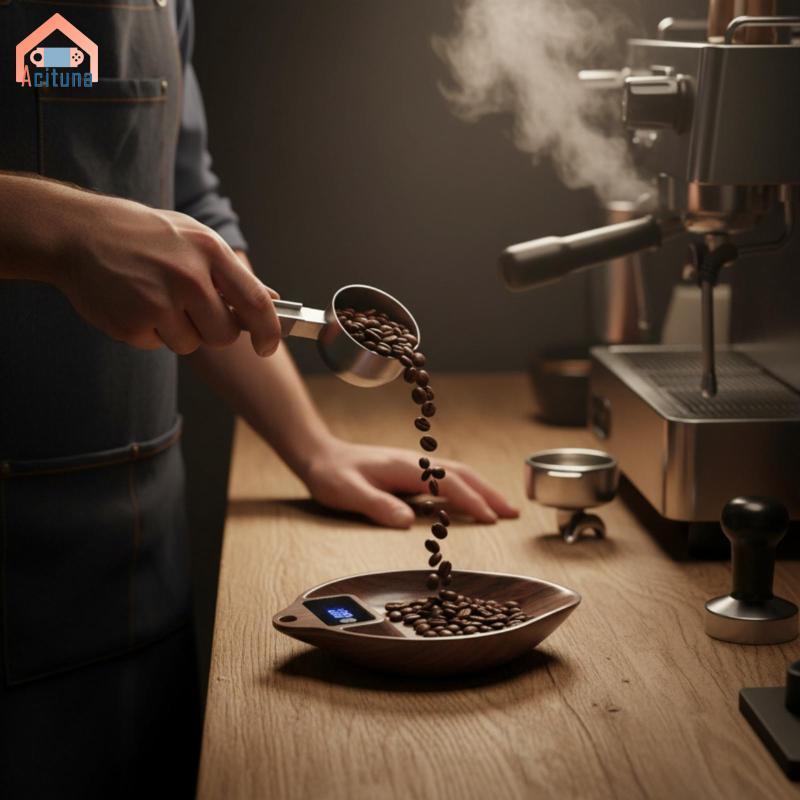Cân cà phê Cân cà phê kỹ thuật số Mini nhỏ gọn có khay Thiết kế ABS nhẹ để nấu ăn và nướng tại nhà
