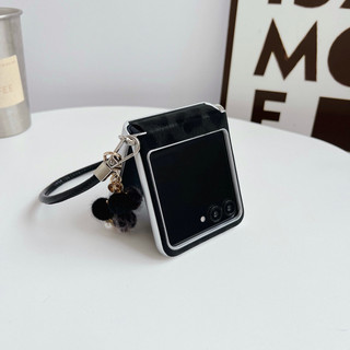 Ốp điện thoại chống rơi họa tiết da báo thời trang đơn giản cho moto razr 50 60 razr2024 nắp lật có dây chuyền