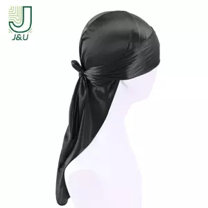 Đuôi Dài Unisex Trưởng Thành Satin Doo Rag Durag Mũ Cướp Biển Mũ Turban Nam Hip Hop Biker Headwrap Mũ Unisex