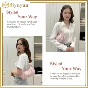 Ví đeo vai nơ nhăn thời trang dành cho nữ Siyuyan Túi xách đa năng dành cho văn phòng sang buổi tối Chuyển tiếp VN