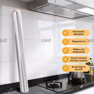 CAST Miếng Dán Chống Thấm Nước, Phim Bảo Vệ Tường Chống Dầu Chịu Nhiệt, Trang Trí Nhà Cửa Hút Tĩnh Điện Trong Suốt Có Thể Tháo Rời Phim Bếp Tủ
