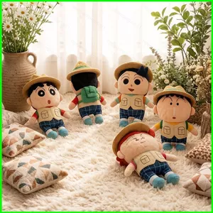 PS1 Crayon Shin-chan Nohara Shinnosuke Kazama Tooru Plushie Anime Merch Búp Bê Cotton Sang Trọng Dễ Thương SP1