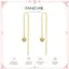 Bông tai kim cương chuỗi vàng FANCIME Line & Dots