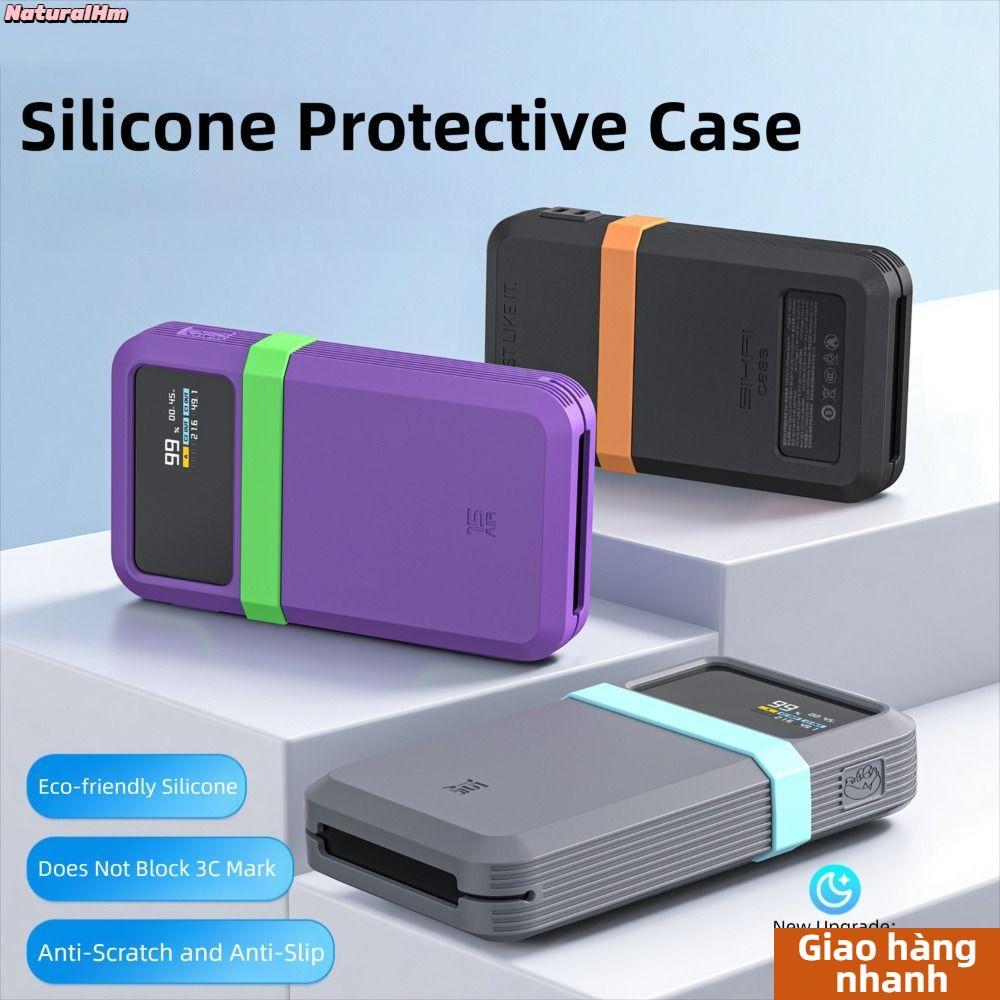 [Vận chuyển nhanh] Bảo vệ TỰ NHIÊN, Silicon chống sốc mềm, Hộp đựng di động chống bụi màu trơn cho CUKTECH 15 Power Bank Air 15000 100W Travel