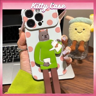Giá đỡ hình mèo 3D phong cách Instagram, tương thích với vỏ điện thoại iPhone 17 16 15 14 13 12 11 Pro Max Chống va đập