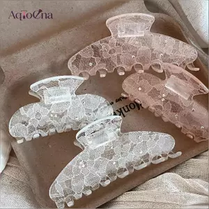 AqToCna Mới Người Phụ Nữ Hàn Quốc Cao Cấp Họa Tiết Ren Vuốt Tóc Barrettes Cô Gái Thời Trang Kẹp Tóc Mũ Phụ Kiện Tóc Kẹp Tóc AqToCna
