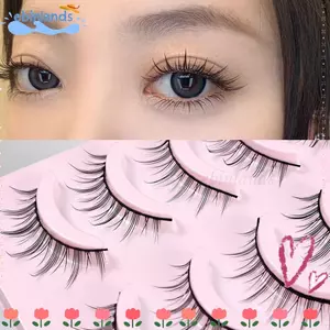 EBINLANDS Lông mi quỷ nhỏ, Lông mi giả quỷ nhỏ, Tóc chồn thủ công Trang điểm tự nhiên Full Strip Lông chồn Lông mi mắt để mở rộng lông mi DIY