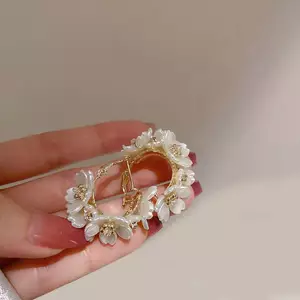 1 Đôi Bông Tai Nối Hoa Tinh Tế Mới Tính Khí Đơn Giản Thời Trang Đa Năng Bông Tai Nữ Trang Sức [Mina]