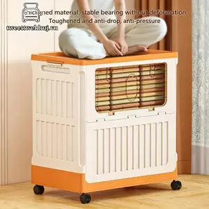 Hộp đựng đồ bằng nhựa có thể gập lại Nhíp có bánh xe cho người sắp xếp đồ chơi lớn VN
