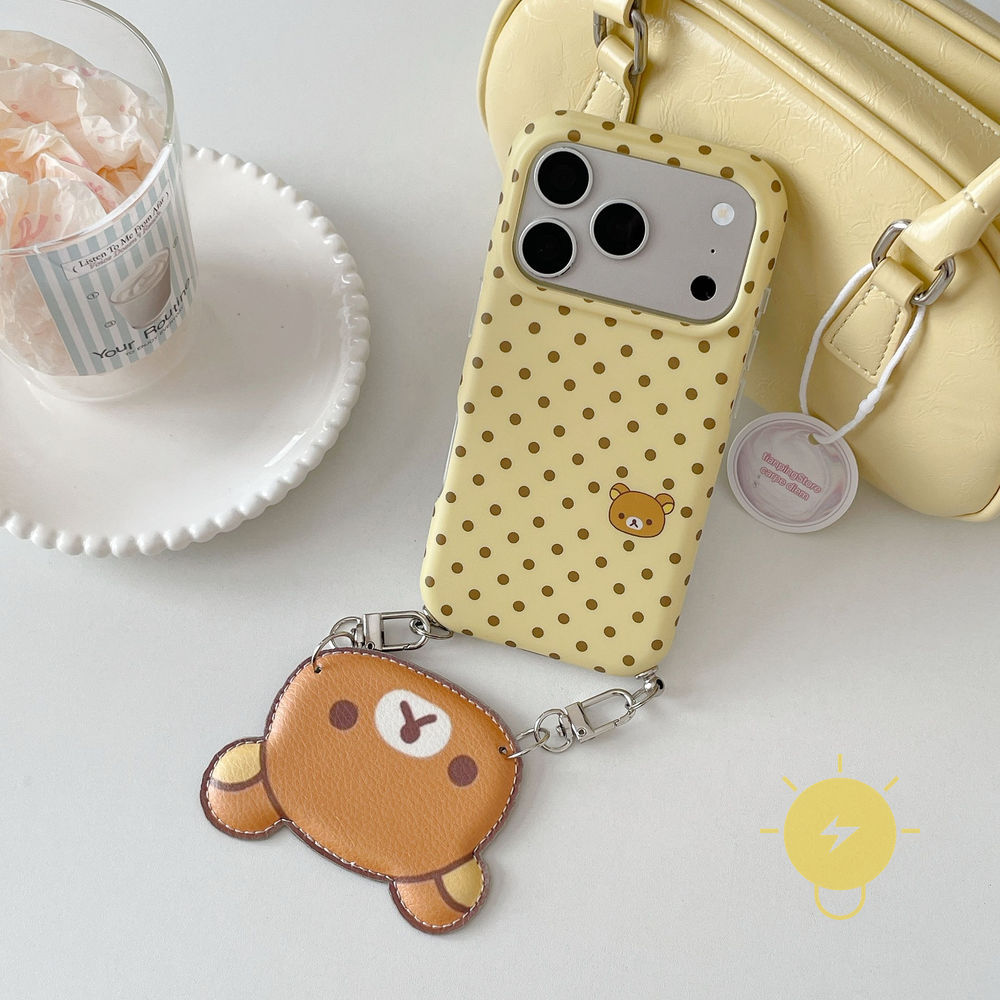 Phone Case For iPhone 17 Pro Max 16 15 TPU Cartoon Pendant Aesthetic Korean Cute