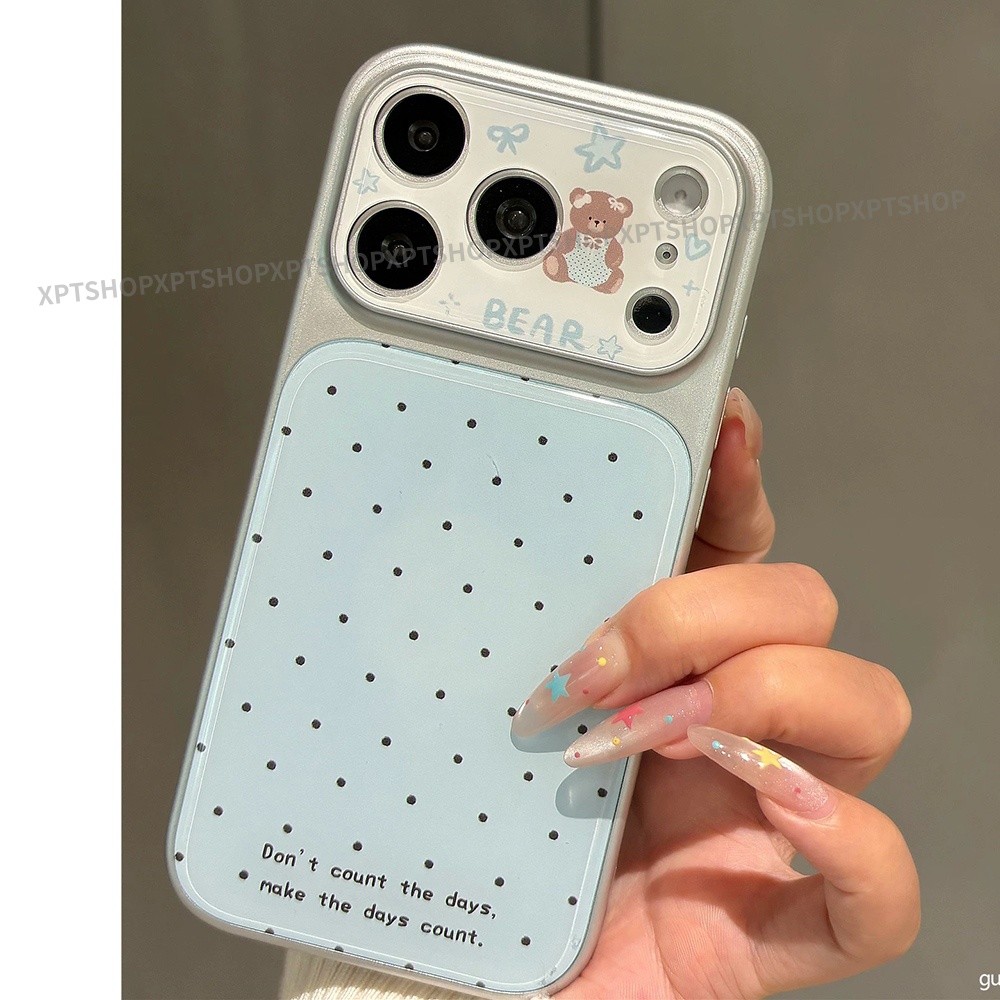 Ốp điện thoại Acrylic mạ chấm bi cho iPhone 17 Pro Max 16 15 14 13 Vỏ bảo vệ chống sốc