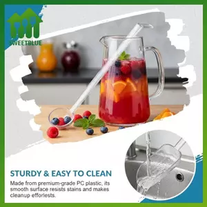 SWEET Premium Clear Long Handle Ladle dành cho các sự kiện phục vụ phục vụ súp Nước sốt và nước sốt Thiết kế chống tràn n