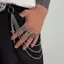AqToCna Retro Punk Ro Quần Đeo Chéo Dây Xích Nam Nữ Quần Jean Dây Chuyền Chữ Thập Móc Khóa Quần Jean Unisex Hip-hop Trang Sức Quà Tặng AqToCna