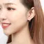 PNPIA- Hình Tình Yêu Giảm Cân Bạc Nguyên Chất Cubic Zirconia Trị Liệu Từ Tính Bông Tai Mỏng