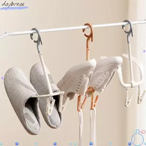 Móc treo giày DAYBREAK, Móc đôi Giá phơi giày có thể xoay được, Móc treo giày tiết kiệm không gian đa chức năng chống gió bền bỉ cho phòng tắm ban công tại nhà