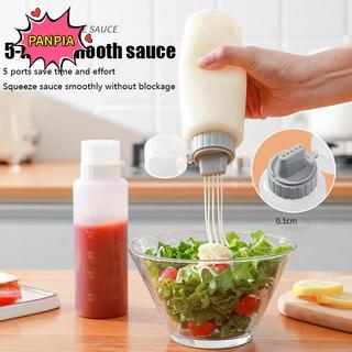 [PNPIA] 1Pc 350 / 175ml Chai ép gia vị 5 lỗ Ketchup mù tạt Bóp chai nước sốt Hộp đựng đồ dùng nhà bếp VN