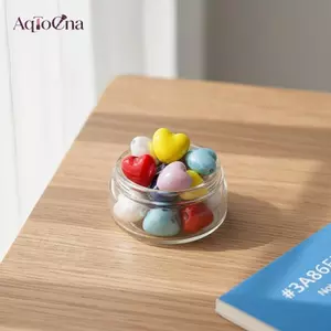 AqToCna Nghệ Thuật Hình Trái Tim 10 Chiếc Hạt Gốm Cho Sáng Tạo DIY Trang Sức Nelaces Bông Tai AqToCna