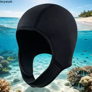 Mũ lặn LACYES, có dây đeo cằm Mũ bơi chống thấm nước, Áo tắm thể thao dưới nước Neoprene 3MM Mũ lặn lướt sóng Kitesurf